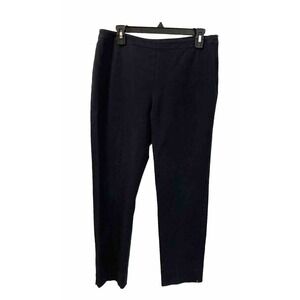 Lafayette 148 Bleeker Slim-Leg Pants Navy Blue Size 10 Side‎ Zip